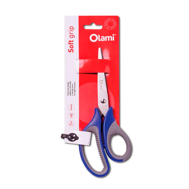 Tijera 19.4cm.Olami Soft Grip, Blister x 1