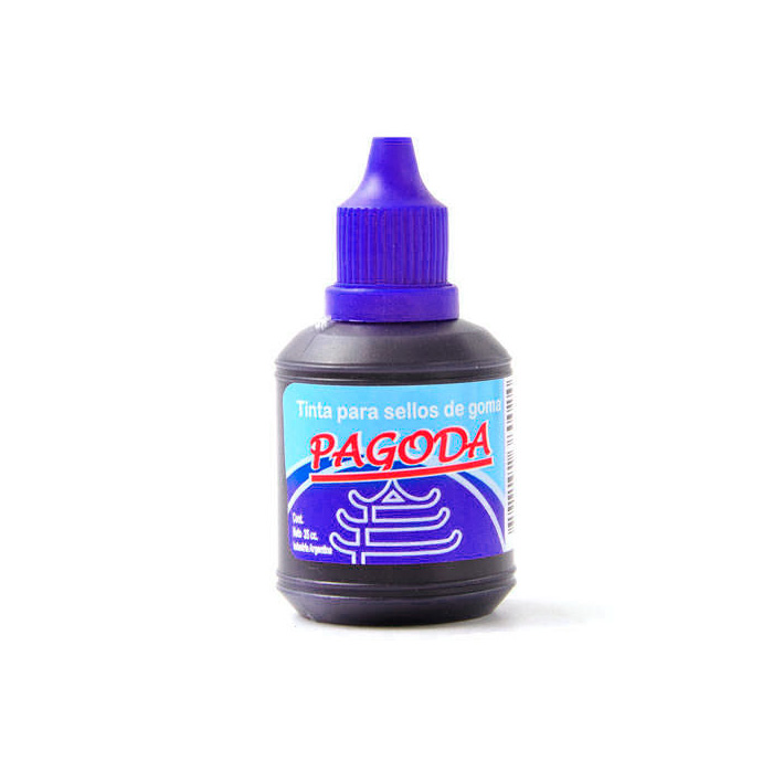 Tinta para sellos de goma Pagoda violeta, 30cc.