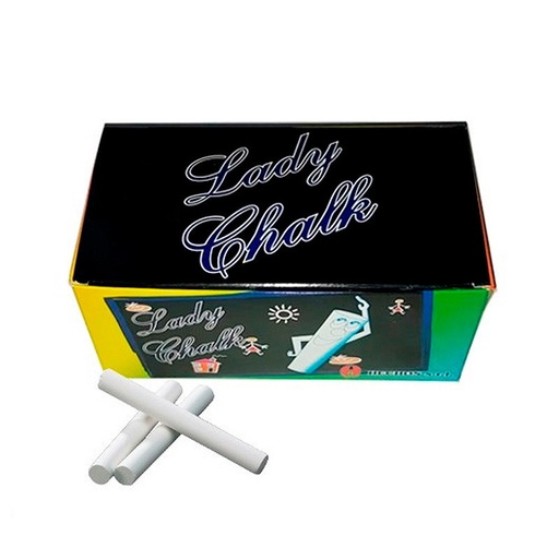 Tiza Lady Chalk blanca, caja de 144 unidades