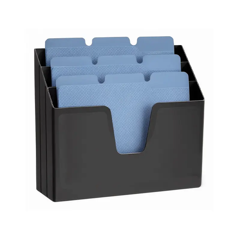 Portafolletos de escritorio triple Acrimet negro