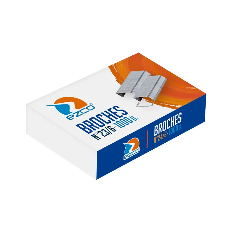 Broches Ezco N° 23/10, caja de 1000 unidades