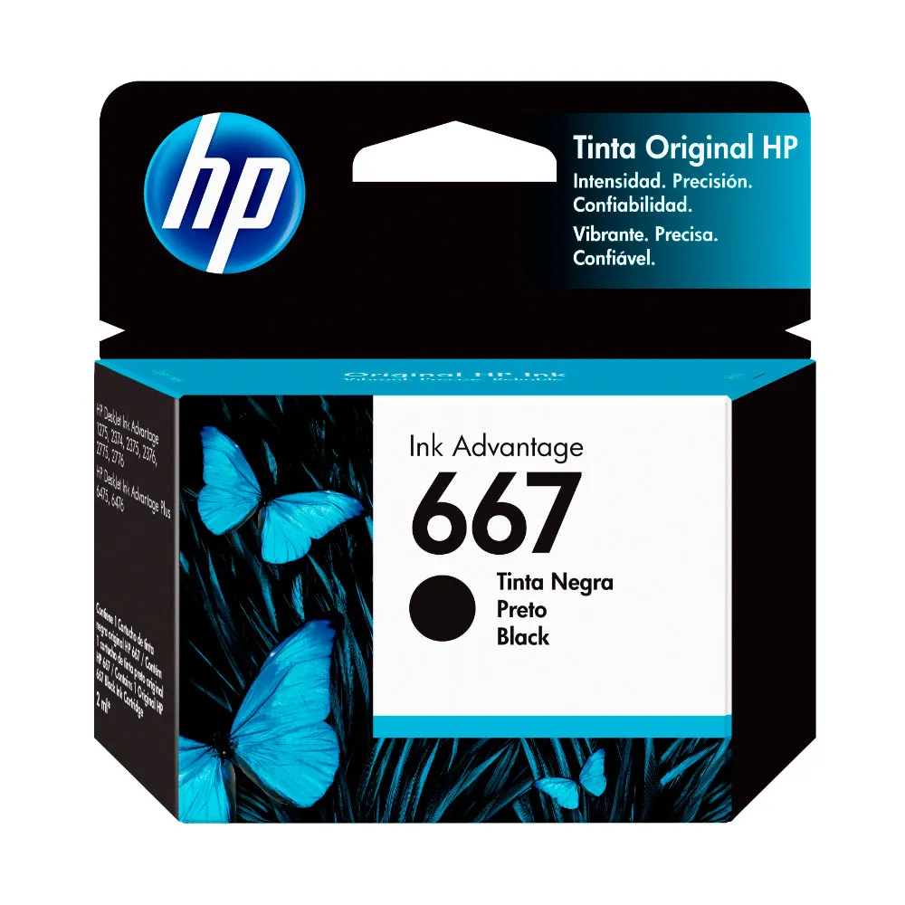 CARTUCHO ORIGINAL HP 3YM79AL #667AL Neg 