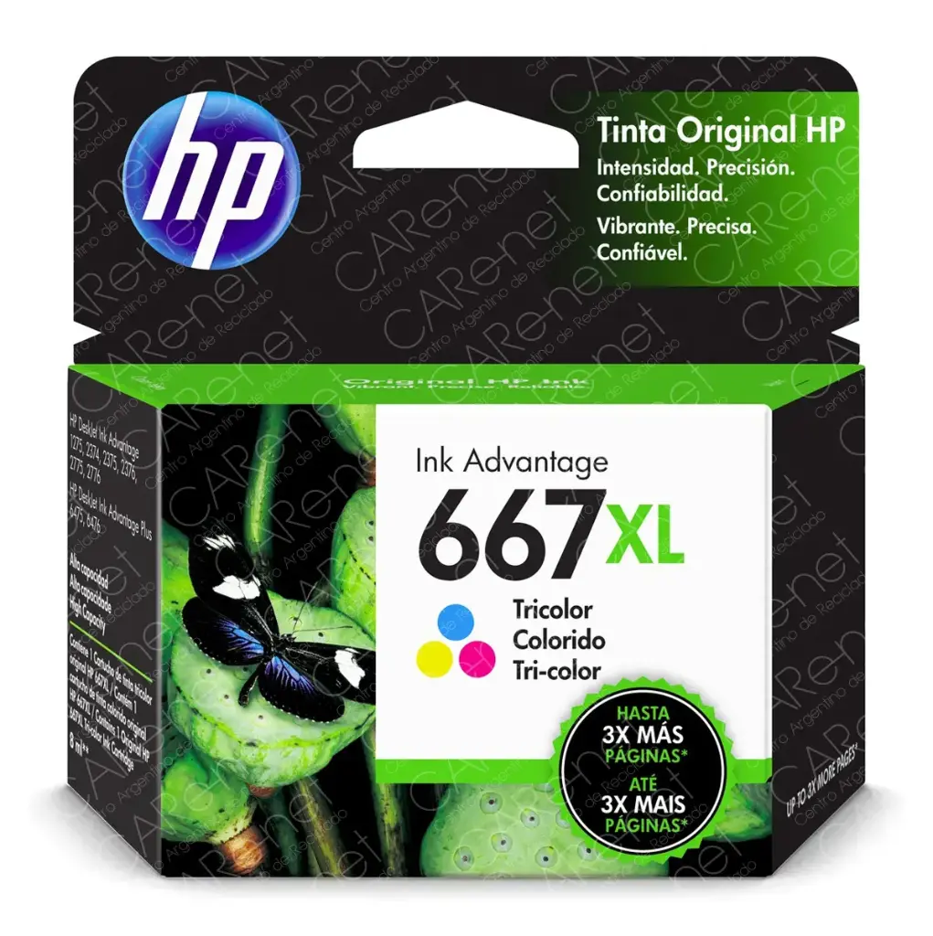 CARTUCHO ORIGINAL HP 3YM80AL #667XL Tri 