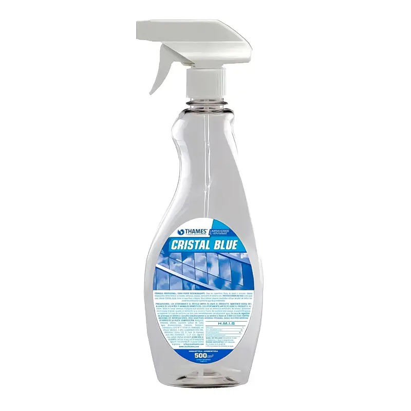 Limpia Vidrio Cristal Blue con gatillo, 500cc.