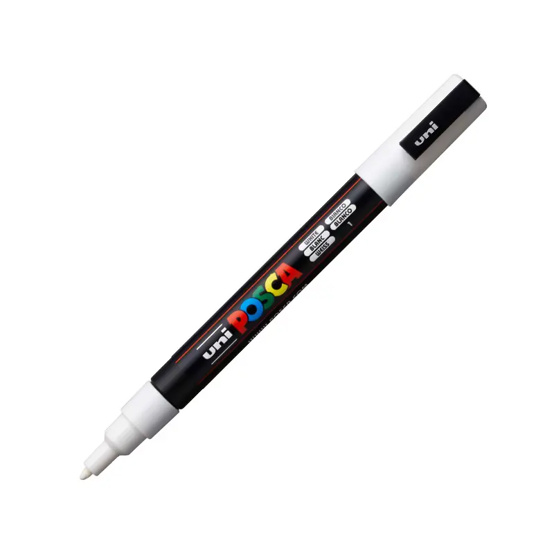 Marcador Posca PC-3M blanco, punta de 0.9 | 1.3 mm. 
