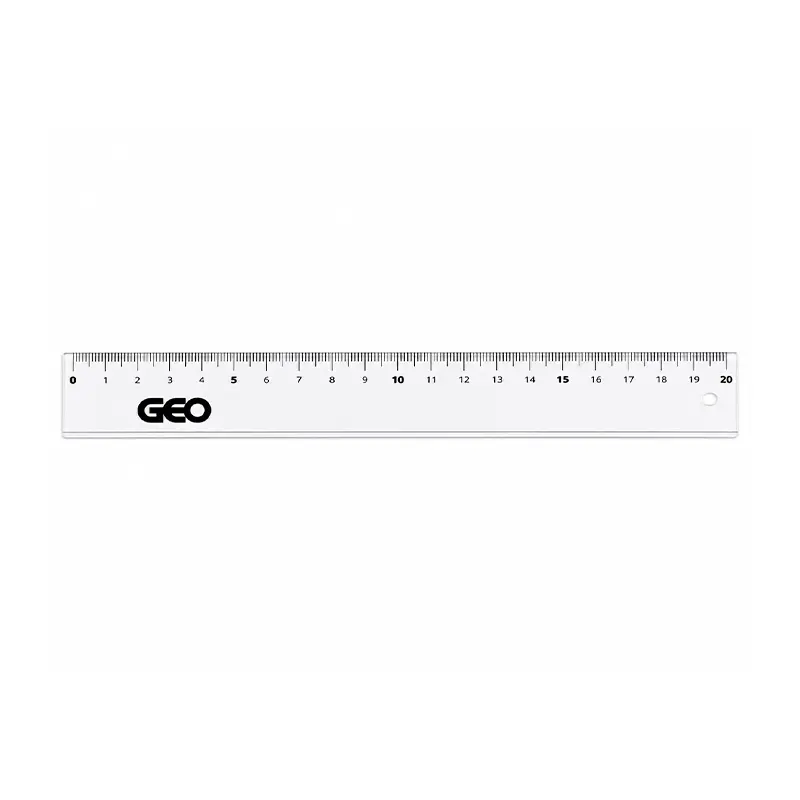 Regla plástica GEO Eco Cristal de 20cm.