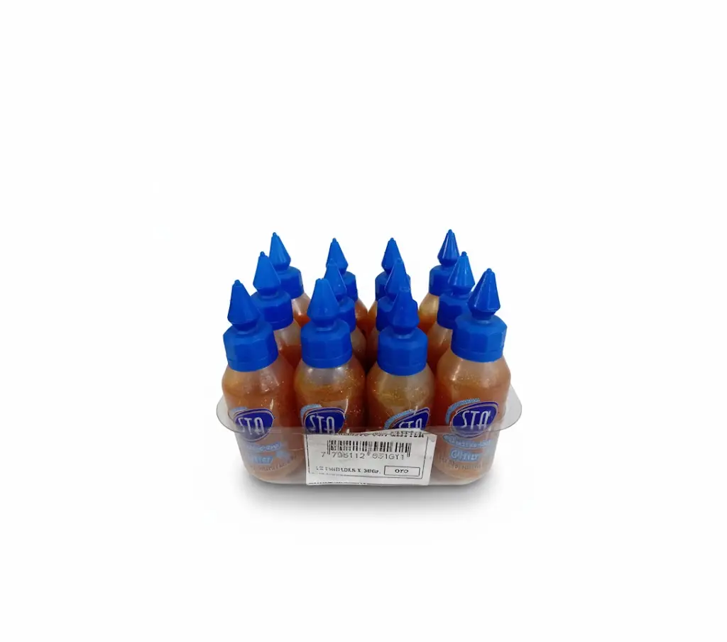 Adhesivo Brillo Señorita oro, 30g. pack de 12 unidades