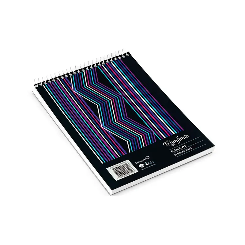 Block Triunfante, espiralado A5, 80 hojas lisas