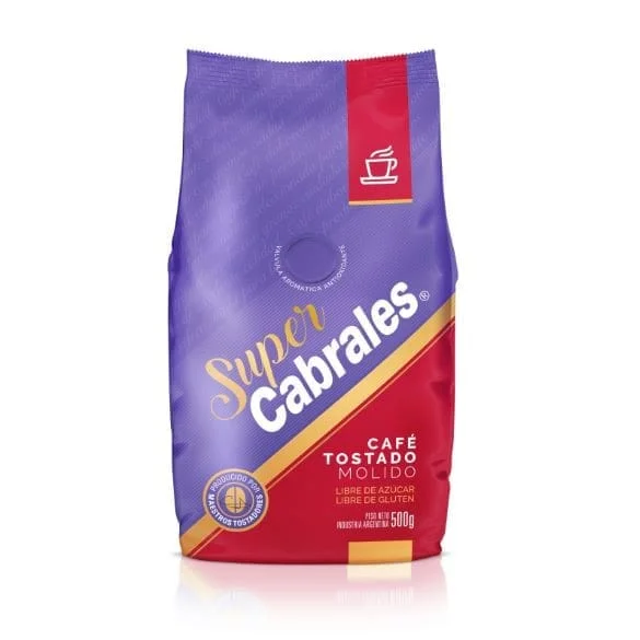 Café tostado Molido Cabrales, pack de 500g. 