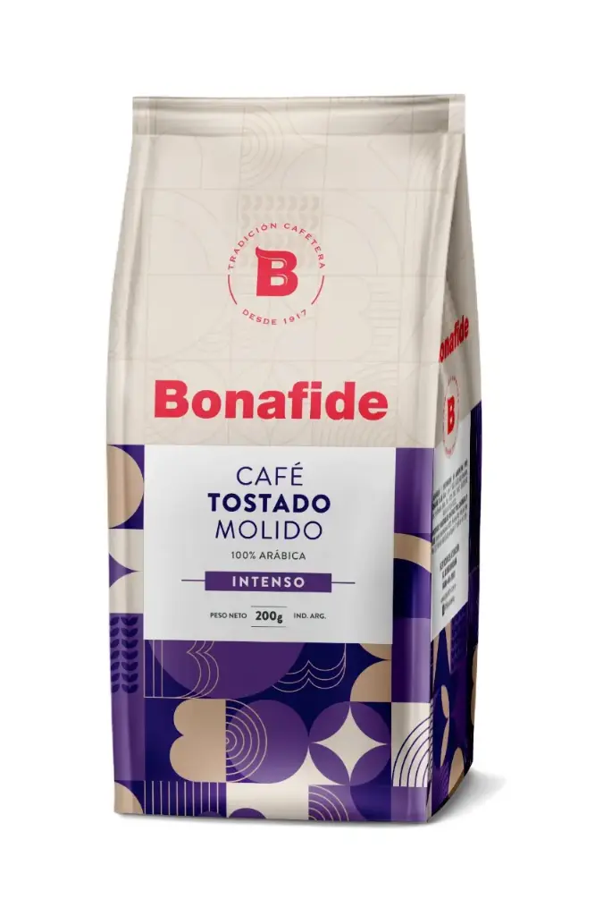 Café tostado intenso Bonafide, pack de 200 g.