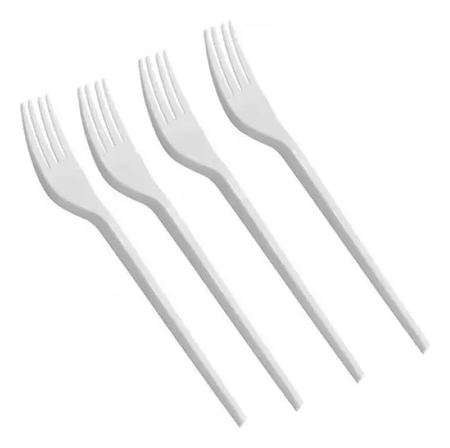 Tenedor plástico, blanco, 1000 unidades