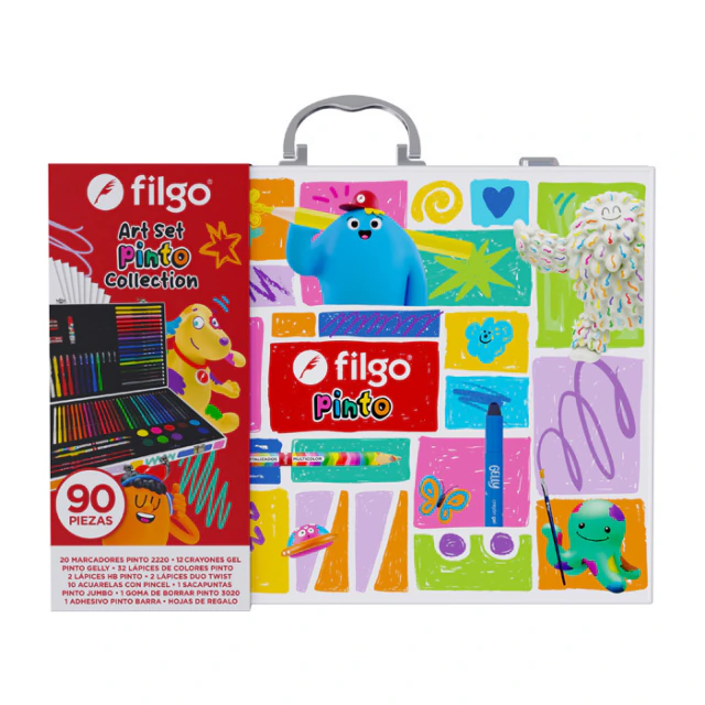 Valija de colores Filgo Art Set Pinto Collection 90 Pzas