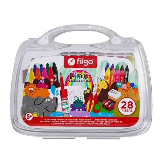 Valija de colores Filgo Pequeños Art. 28 piezas
