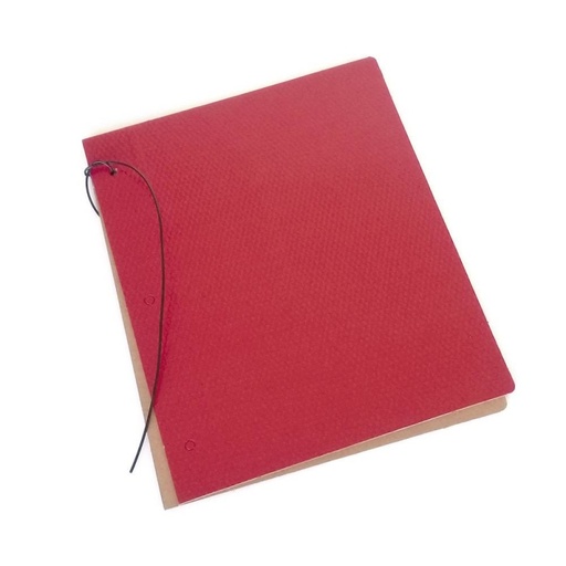 [CARFIBRAROJ3] Carpeta 3 anillos de fibra N°3 rojo brillante