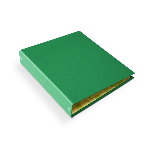 [CARP3AFORVER] Carpeta 3 anillos forrada N°3 verde, lomo de 40mm.