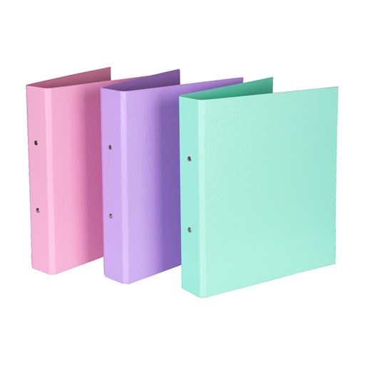 [CARP3APPPPAS] Carpeta 3 anillos Lama de polipropileno N°3, colores pastel surtidos