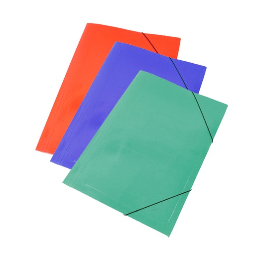 [CARP3S3550PC] Carpeta 3 solapas con elástico colores surtidos, 35 x 50cm.