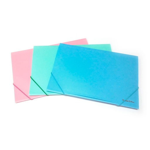 [CARP3SOA4PPP] Carpeta 3 solapas con elástico Lama Office  A4, color pastel
