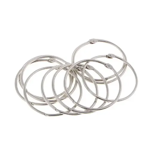 [ARO50X50] Aros metálicos para carpeta de 50mm. caja de 50 unidades