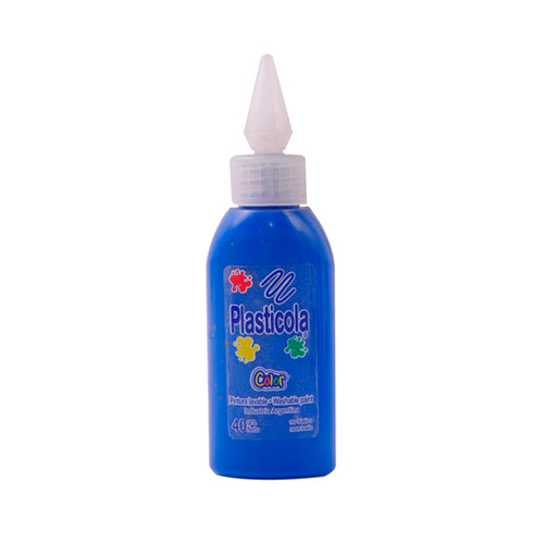 [PLASTAZULX12] Adhesivo vinílico Plasticola azul, 40g. pack de 12 unidades