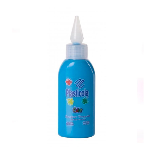 [PLASTCELEX12] Adhesivo vinílico Plasticola celeste, 40g. pack de 12 unidades