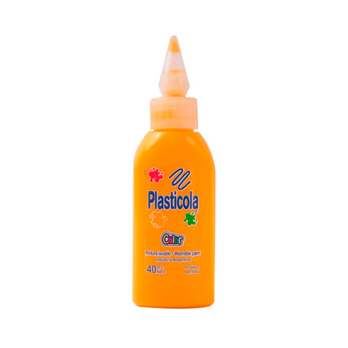 [PLASTNARAX12] Adhesivo vinílico Plasticola naranja, 40g. pack de 12 unidades