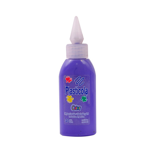 [PLASTVIOLX12] Adhesivo vinílico Plasticola violeta, 40g. pack de 12 unidades