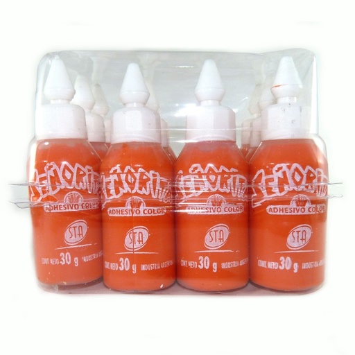 [STAADNARAX12] Adhesivo vinílico Señorita naranja, 30g. pack de 12 unidades