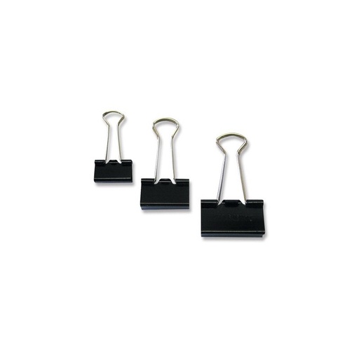 [APRPAP25X12] Aprieta papel negro, 25mm. packde 12 unidades