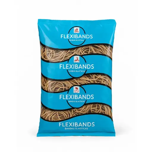 [BANDAS1000G] Bandas elásticas  Flexibands de látex, 40mm. bolsa de 1000g.