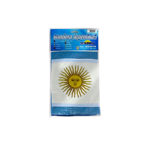 [BANSOL30X48] Bandera Argentina con sol Nuevo Milenio de poliamida, 30 x 48cm.