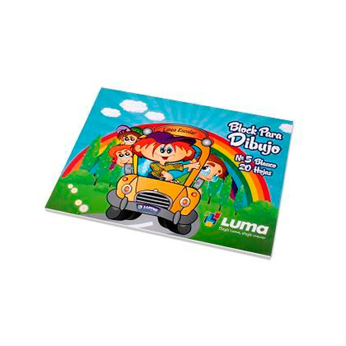[LUMABKBL5] Block de dibujo Luma, 20 hojas lisas blancas