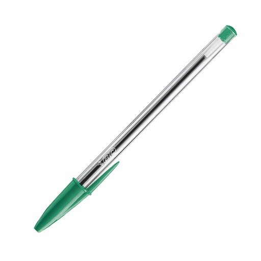 [BICCR1MVEUN] Bolígrafo Bic Cristal verde, unidad