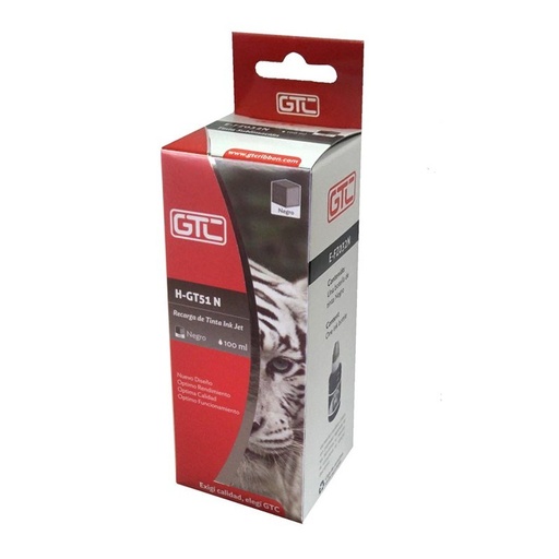 [BOTGT51NEPHP] Botella de tinta Alternativa para impresoras HP GTC H-GT51 N negro