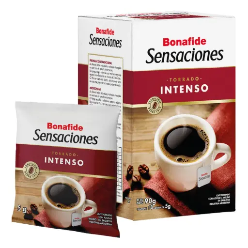 [CAFEISAQX18] Café intenso en saquitos Bonafide, caja de 18 saquitos