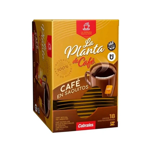 [CAFEISAQX20] Café en saquitos Cabrales, caja de 20 saquitos