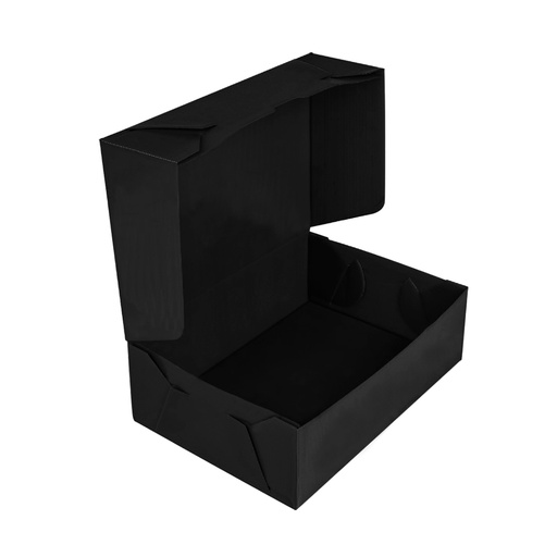 [CAJANEGOF12] Caja Archivo plástica 12, negra Oficio, 36 x 25 x 12cm. 400g.