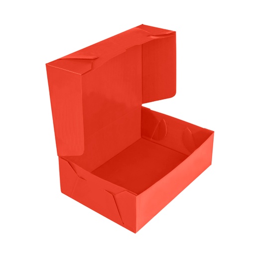[CAJAROJOF12] Caja Archivo plástica 12, roja Oficio, 36 x 25 x 12cm. 400g.