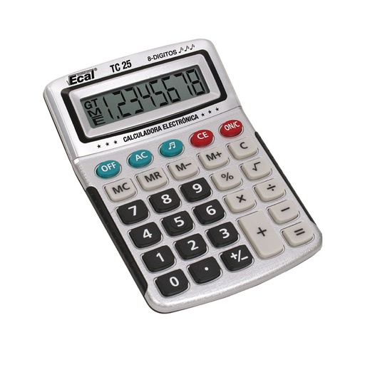 [ECALTC25] Calculadora Ecal TC-25 Escritorio Mediana Med.154x111x49mm. 8Díg.