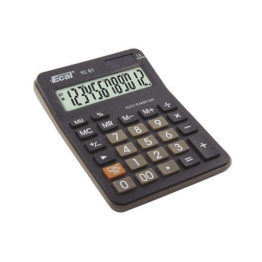 [ECALTC61] Calculadora Ecal TC-61 Escritorio Mediana Med.148x106x88mm. 12Díg.