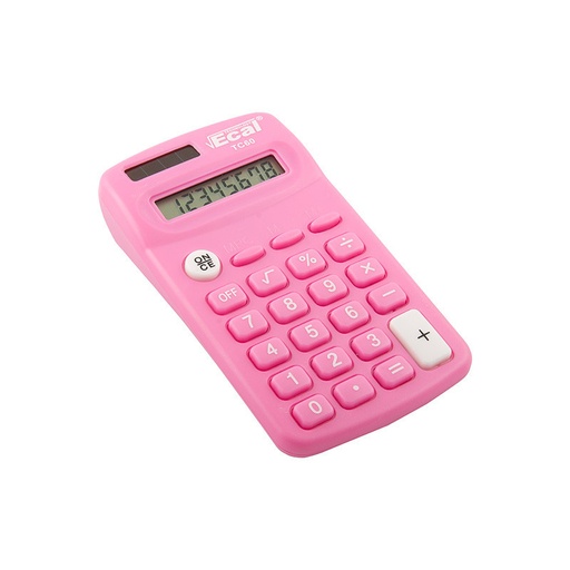 [ECALTC60ROSA] Calculadora de bolsillo Ecal TC60 rosa