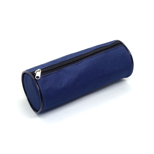 [CANOPTUBRED] Cartuchera de tela cordura de 1 cierre tipo tubo azul