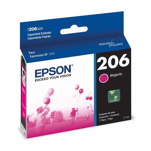 [EPSCART206MA] CARTUCHO ORIGINAL Epson T206320-AL Magenta