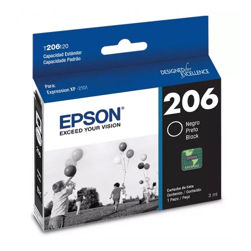 [EPSCART206NE] CARTUCHO ORIGINAL Epson T206120-AL Negro