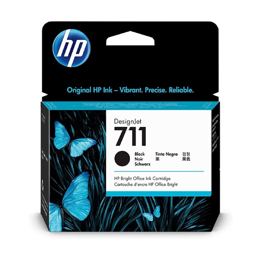 [HPCAR71180ML] CARTUCHO ORIGINAL HP 711 CZ133A, Negro