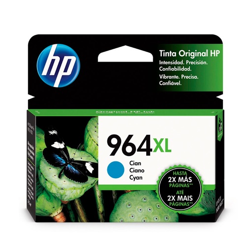 [HPCAR964XLCY] CARTUCHO ORIGINAL HP 964XL 3JA54AL, Alto Rendimiento Cyan