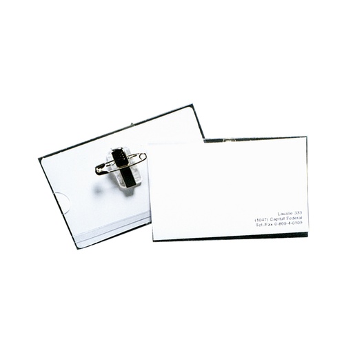 [PORTACRED50] Porta credencial 5.0 X 9 con broche de PVC x50 unidades