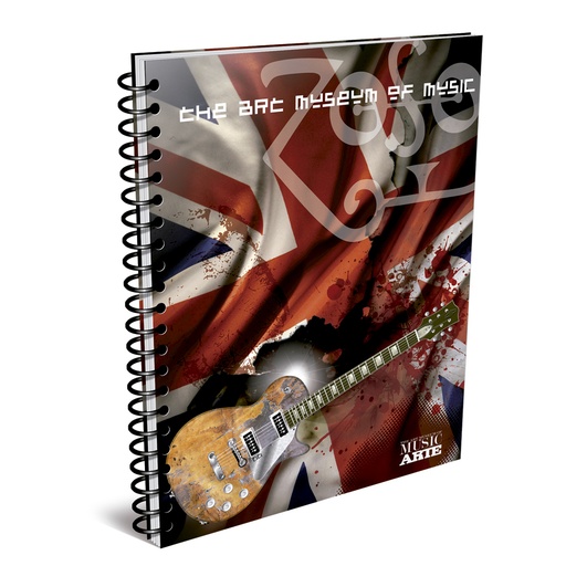 [ARTE16MUS80R] Cuaderno Arte Music espiralado, 16x21cm. 80 hojas rayadas