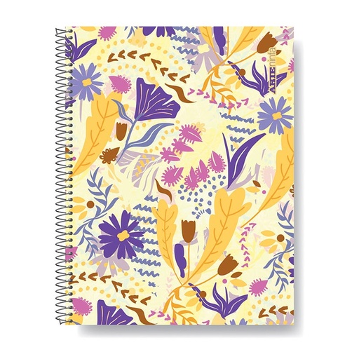 [ARTESRNINFA] Cuaderno Arte Ninfa espiralado, 22x 29 cm. 80 hojas rayadas