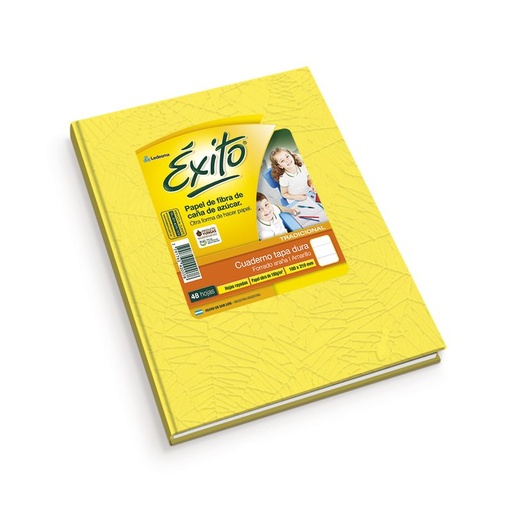 [EXITO1AMA48R] Cuaderno Éxito E1 Universo amarillo, 16x21cm. 48 hojas rayadas